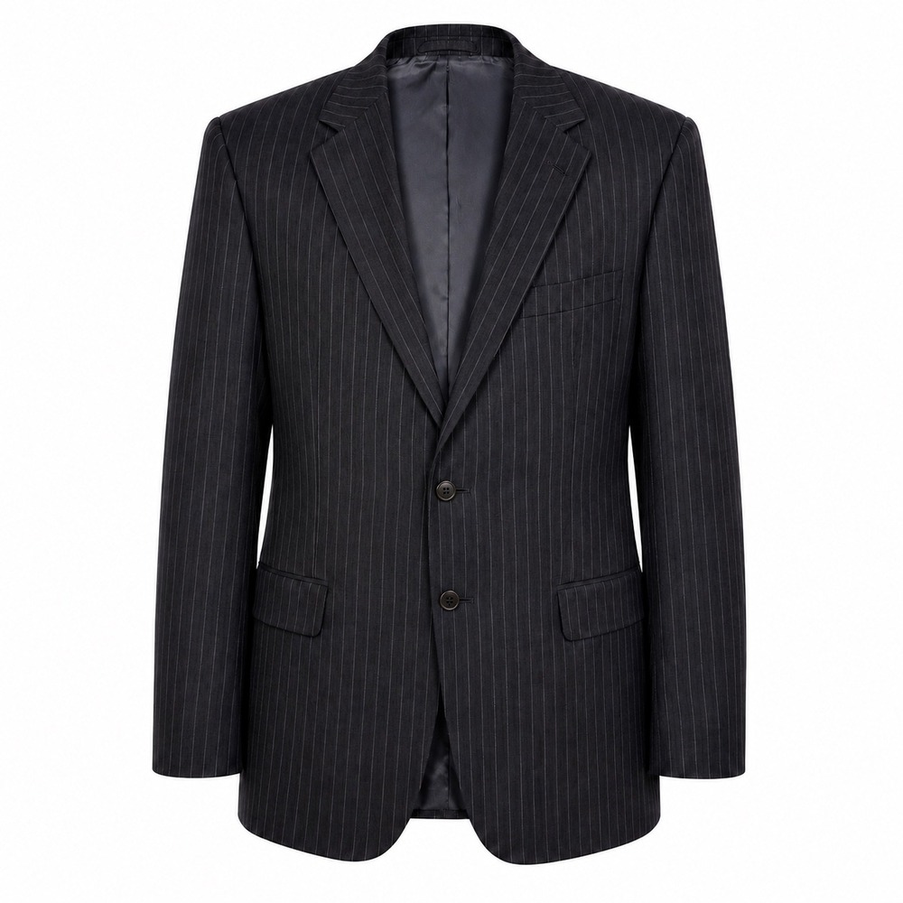 Brooks Brothers 346 Blazer 41R Grey Pinstripe Stretch Wool Professional Classic